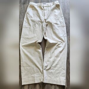 Womens Joe's jeans Wide‎ Leg Cargo Jeans Stretch Ecru Cream 36 x 33 fit (34x33)